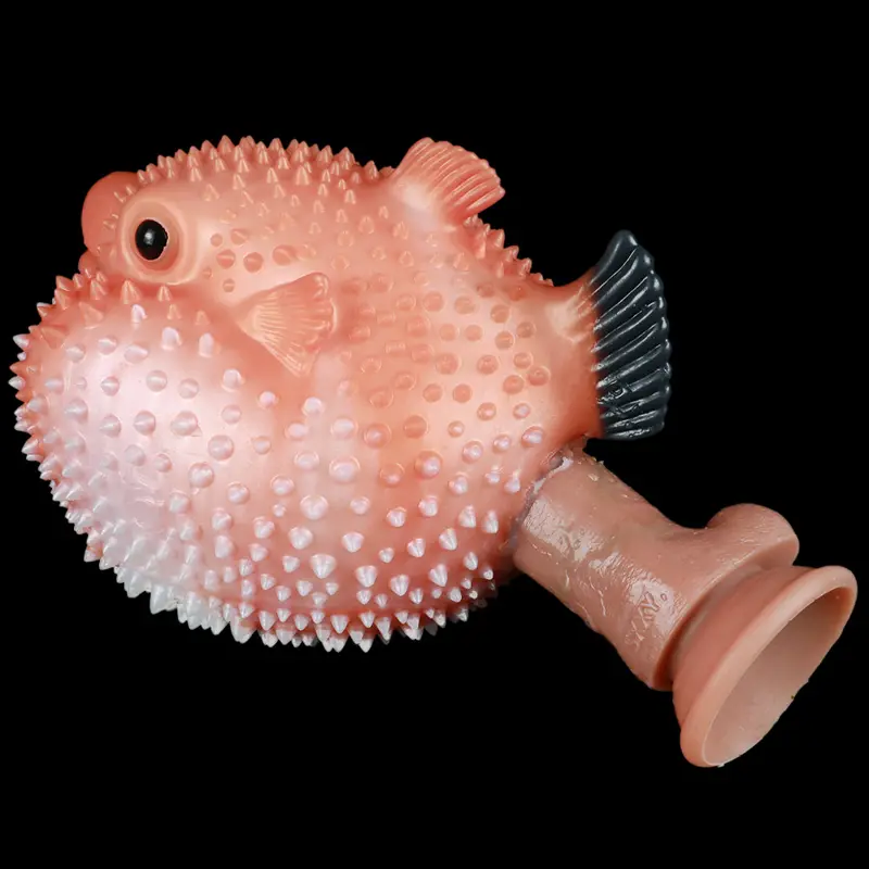 🐠 Fish Fleshlight Double-Channel Fleshlight – 4.92in & 4.33in Silicone Fish Masturbator with Textured Spikes