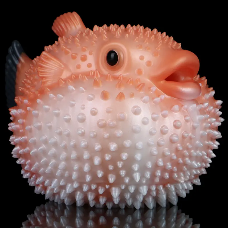 🐠 Fish Fleshlight Double-Channel Fleshlight – 4.92in & 4.33in Silicone Fish Masturbator with Textured Spikes