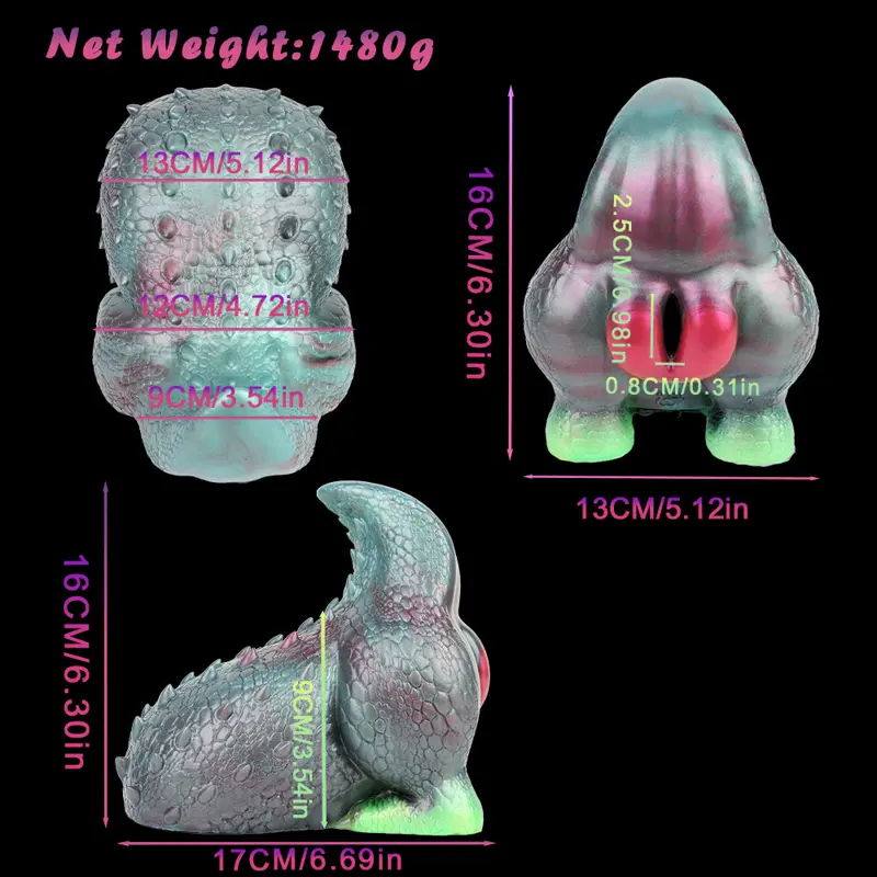 🦎 Lizard Fleshlight – 5.51in Reptilian Sex Doll with Scaled Texture & Prehensile Tail
