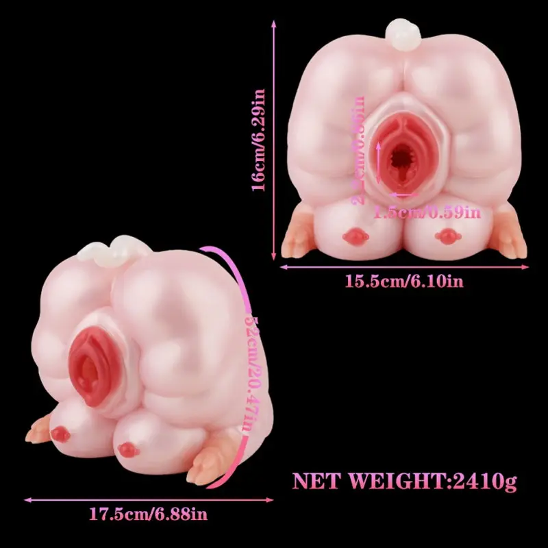 🐷 Peppa Pig Fleshlight - 5.5in Pink Fantasy Pig Pocket Pussy with Squeezable Teats