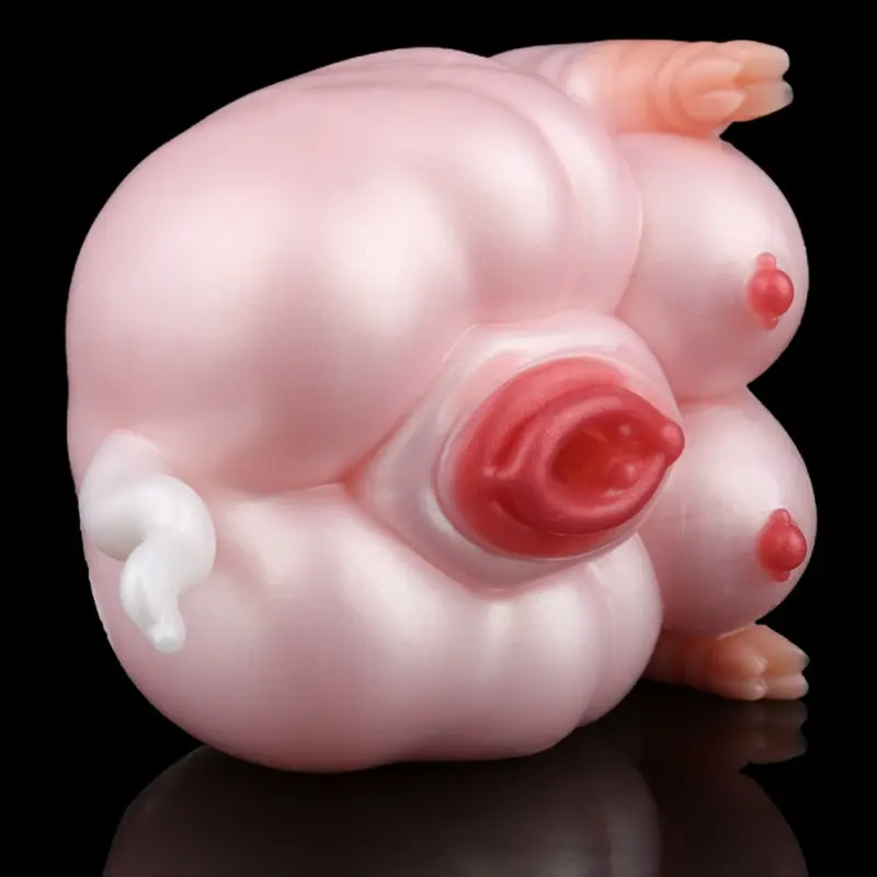 🐷 Peppa Pig Fleshlight - 5.5in Pink Fantasy Pig Pocket Pussy with Squeezable Teats