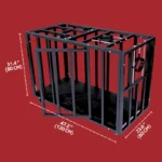 Sex Dungeon Hundekäfig - 47x24x31.5in BDSM-Gefängnis für menschliche Haustiere & Femdom Training