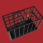 Sex Dungeon Hundekäfig - 47x24x31.5in BDSM-Gefängnis für menschliche Haustiere & Femdom Training