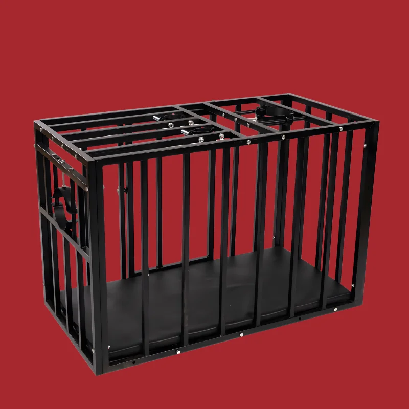 Sex Dungeon Hundekäfig - 47x24x31.5in BDSM-Gefängnis für menschliche Haustiere & Femdom Training