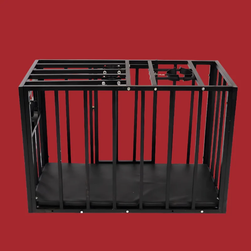 Sex Dungeon Hundekäfig - 47x24x31.5in BDSM-Gefängnis für menschliche Haustiere & Femdom Training