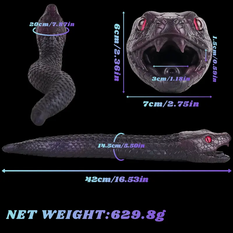 🐍 Serpent’s Embrace - 16.3in Hyper-Realistic Snake Fleshlight with Fang Texture & Scale Grip