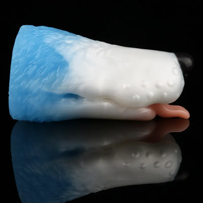 🐶 Dog Mouth Fleshlight - 3.93in Realistic Canine Oral Masturbator with Textured Throat