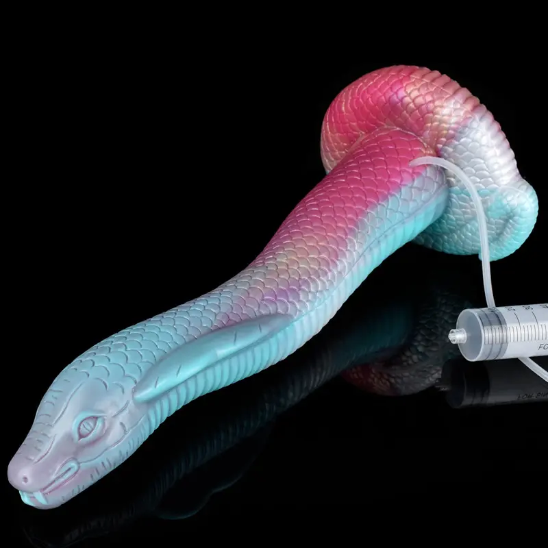 🐍 Riesiger Squirting Snake Dildo - 15.2in Realistische Schlange mit Ejakulation & Schuppen-texturiertem Schaft