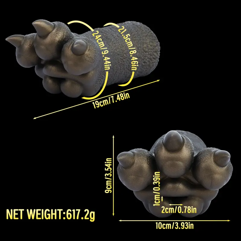 🐉 Bad Dragon Claw Masturbator - Mythical Platinum Silicone Stroker