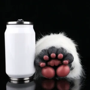🐻❄️ Bear Paw Furry Fleshlight - Realistic White Furry Masturbator with Soft Pad Design