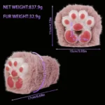 😻 Cat Fleshlight - Pink Furry Animal Paw Silicone Masturbator