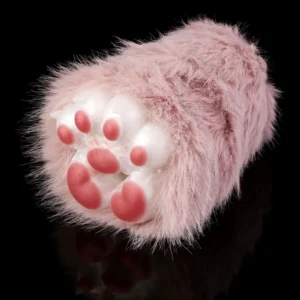 😻 Cat Fleshlight - Pink Furry Animal Paw Silicone Masturbator
