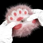 😻 Cat Fleshlight - Pink Furry Animal Paw Silicone Masturbator