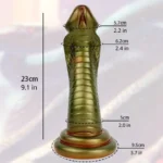 🐍 Cobra Snake Dildo - 9in Realistic King Cobra Silicone Dildo with Suction Base