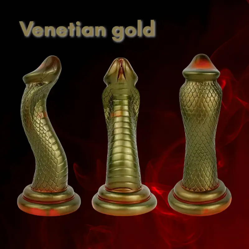 🐍 Cobra Snake Dildo - 9in Realistic King Cobra Silicone Dildo with Suction Base