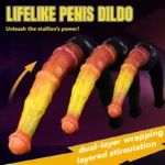 🐎 Double Layered Horse Dildo - Realistic Stallion Cock with Triple Knot Design