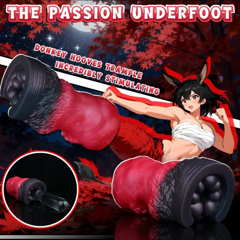 🐎 Foot Fantasy Masturbator - Furry Hoof Silicone Stroker with Paw Pad Textures