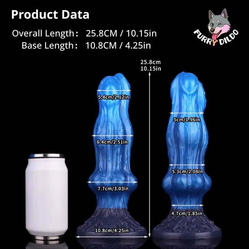 🐶 Three Headed Cerberus Dildo - Mythical Double Layered Dog Dildo with Suction Base