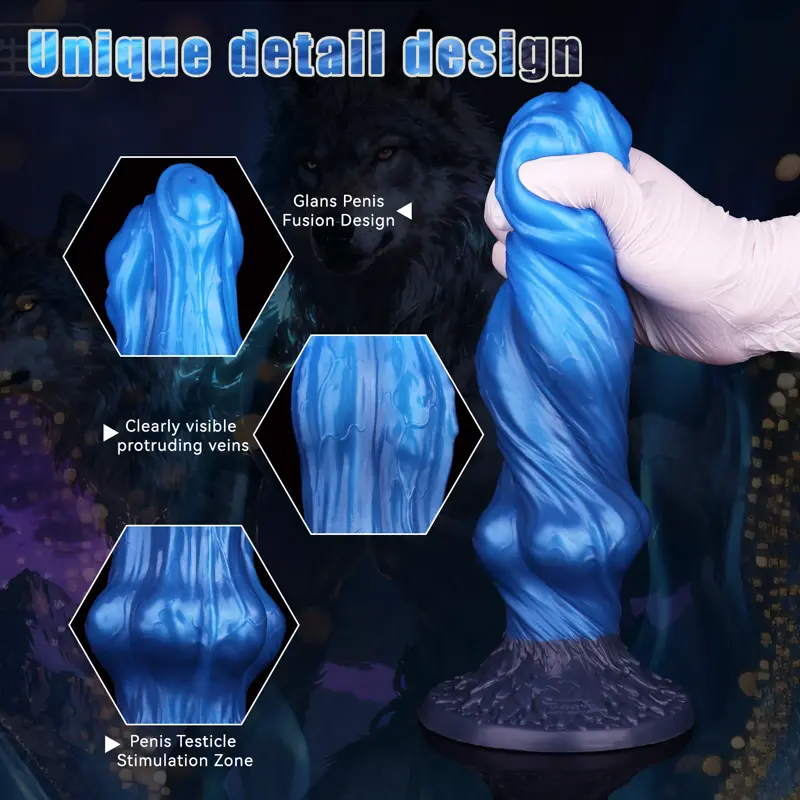 🐶 Three Headed Cerberus Dildo - Mythical Double Layered Dog Dildo with Suction Base