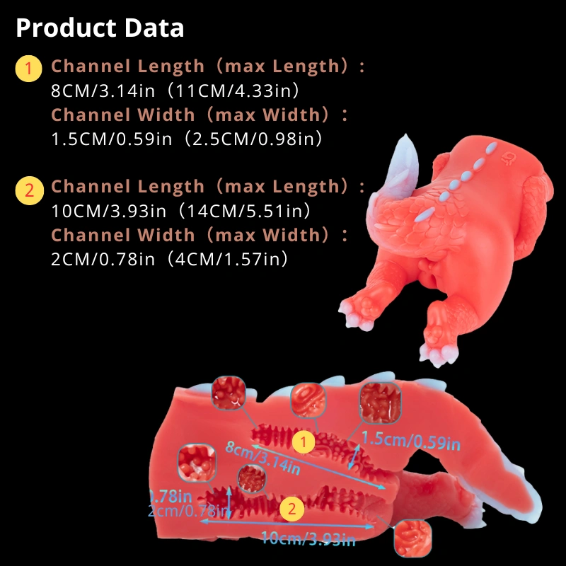 🐉 Dinosaur Fleshlight – Fire Dragon Fantasy Dual-Channel Masturbator