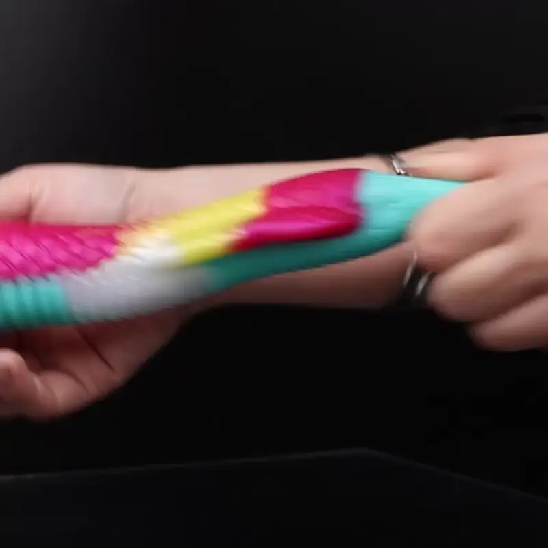 🐍 Fantasy Anal Snake Sex Toy - Design à segments tricolores avec base de succion