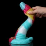 🐍 Fantasy Anal Snake Sex Toy - Design à segments tricolores avec base de succion