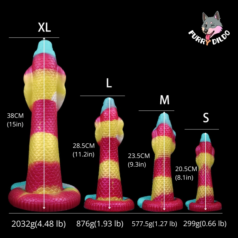 🐍 Fantasy Anal Snake Sex Toy - Design à segments tricolores avec base de succion