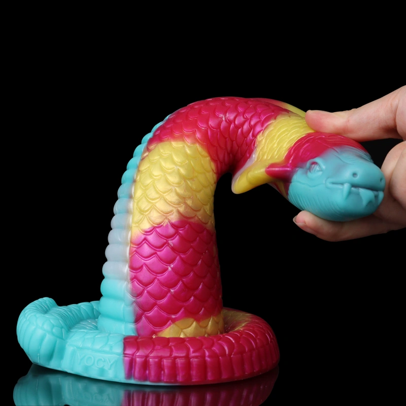 🐍 Fantasy Anal Snake Sex Toy - Design à segments tricolores avec base de succion