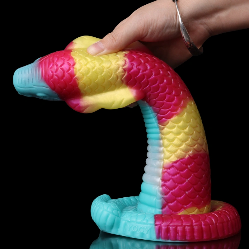 🐍 Fantasy Anal Snake Sex Toy - Design à segments tricolores avec base de succion