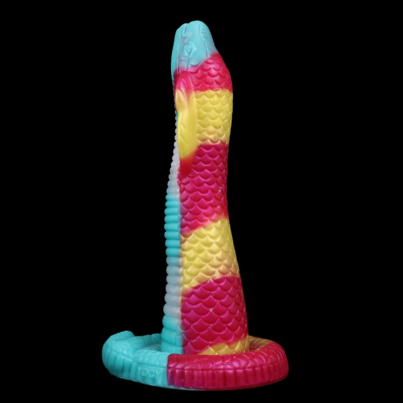 🐍 Fantasy Anal Snake Sex Toy - Design à segments tricolores avec base de succion