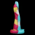 🐍 Fantasy Anal Snake Sex Toy - Design à segments tricolores avec base de succion