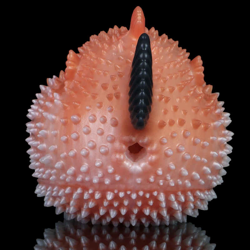 🐠 Fish Fleshlight Double-Channel Fleshlight – 4.92in & 4.33in Silicone Fish Masturbator with Textured Spikes