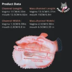 🐠 Fish Fleshlight Double-Channel Fleshlight – 4.92in & 4.33in Silicone Fish Masturbator with Textured Spikes