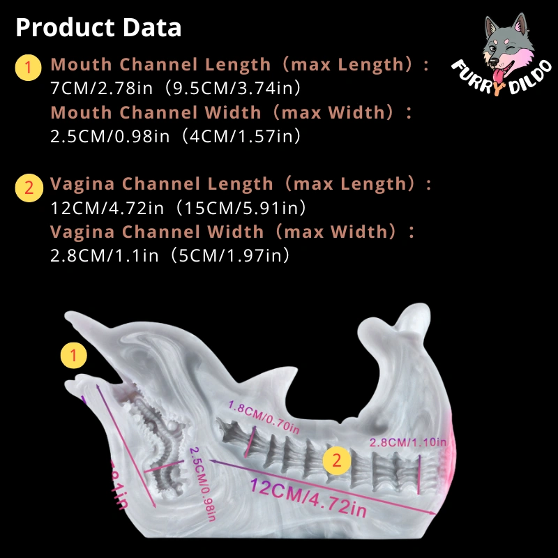 🐬 Fish Pocket Pussy - Dolphin Fish Fleshlight Dual-Channel Fantasy Masturbator