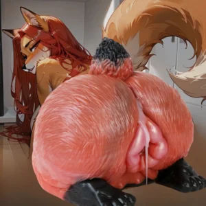 🦊 FurryDildo Fox Buttocks Sex Toy - Immerse in Your Furry Fantasy