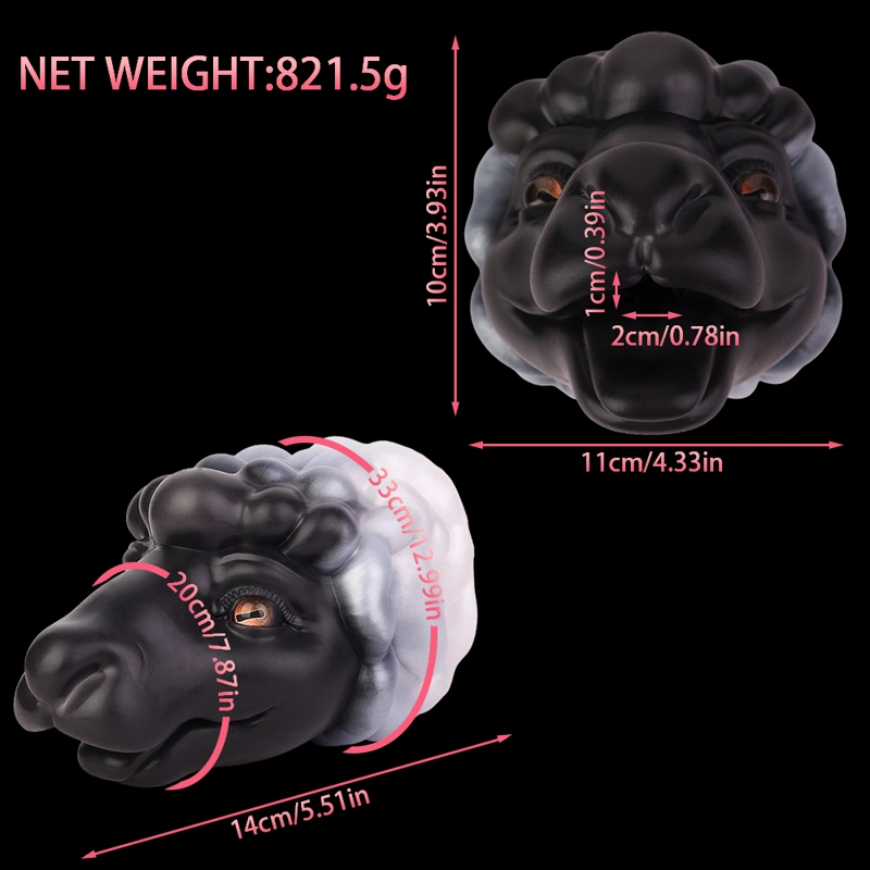 🐐 Goat Mouth Fleshlight - Realistic Animal Fantasy Masturbator with Suction Base