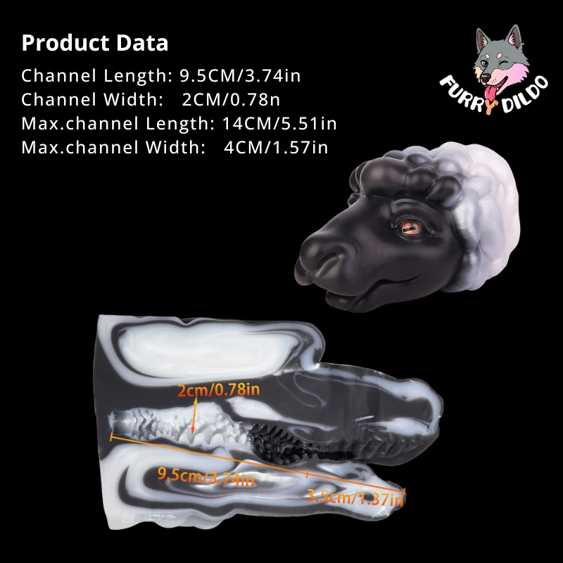 🐐 Goat Mouth Fleshlight - Realistic Animal Fantasy Masturbator with Suction Base