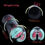 🐍 Snake Mouth Fleshlight - Black Mamba Fantasy Masturbator with Scale Texture