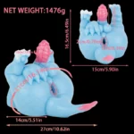 🐉 Vaporeon Fleshlight - Dreamy Blue Fantasy Anal Toy with Tail & Suction Base