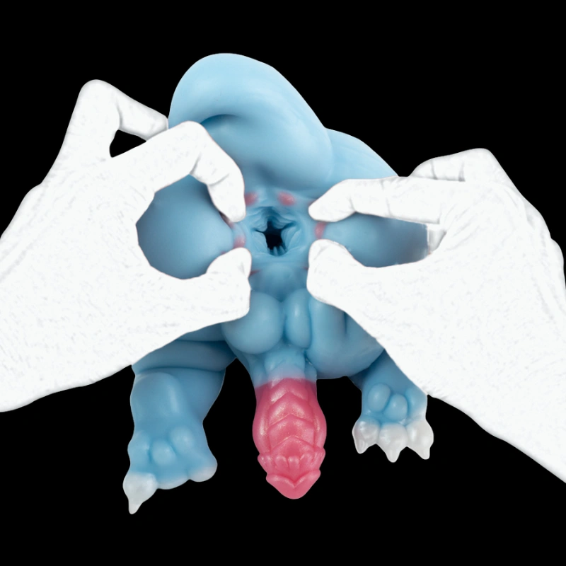 🐉 Vaporeon Fleshlight - Dreamy Blue Fantasy Anal Toy with Tail & Suction Base