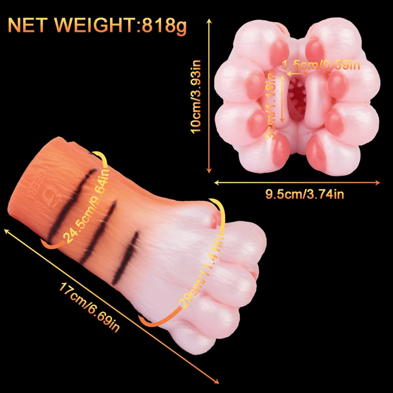 🐯 Roaring Cuteness: Soft Tiger Paw Foot Masturbator & Premium Furry Paw Fleshlight