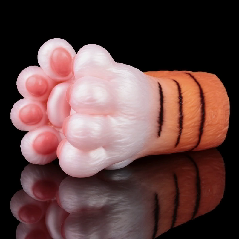 🐯 Roaring Cuteness: Soft Tiger Paw Foot Masturbator & Premium Furry Paw Fleshlight