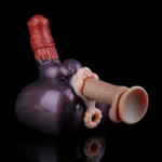 Pferdedildo Sexpuppe Hintern - Silikon Shemale Masturbator & Pferd Zweikanal-Masturbator mit realistischen Hoden