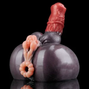 Pferdedildo Sexpuppe Hintern - Silikon Shemale Masturbator & Pferd Zweikanal-Masturbator mit realistischen Hoden