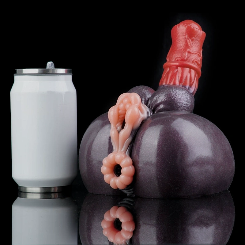 Pferdedildo Sexpuppe Hintern - Silikon Shemale Masturbator & Pferd Zweikanal-Masturbator mit realistischen Hoden