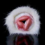 🐶 White Furry Canine Pussy Sextoy : Fleshlight Animaliste avec Textures Réalistes de Vagin de Chien