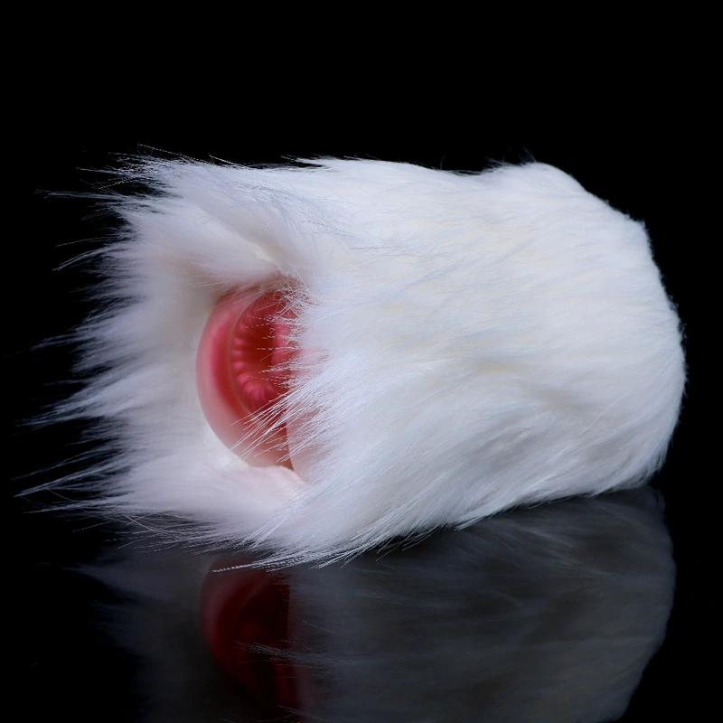 🐶 White Furry Canine Pussy Sextoy : Fleshlight Animaliste avec Textures Réalistes de Vagin de Chien
