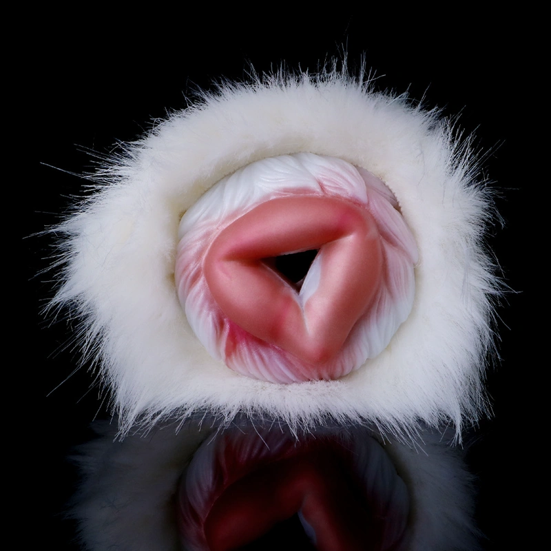 🐶 White Furry Canine Pussy Sextoy : Fleshlight Animaliste avec Textures Réalistes de Vagin de Chien