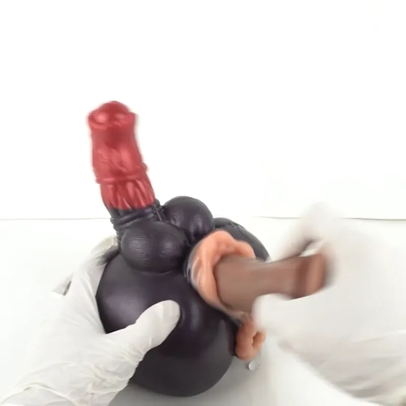 🐎 Horse dildo Sex Doll butt - Silicone Shemale Masturbator & Horse Dual Channel Masturbator with Realistic Testicles