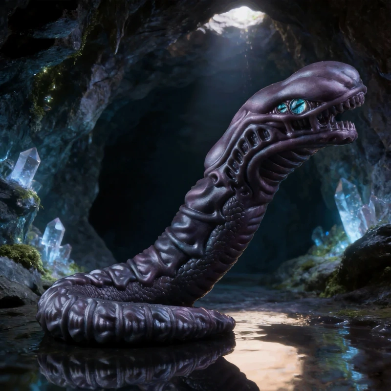 🐍 Snake Masturbator – 20-Inch Fantasy Snake Sex Toy with Lava Texture | Snake Silicone Fleshlight
